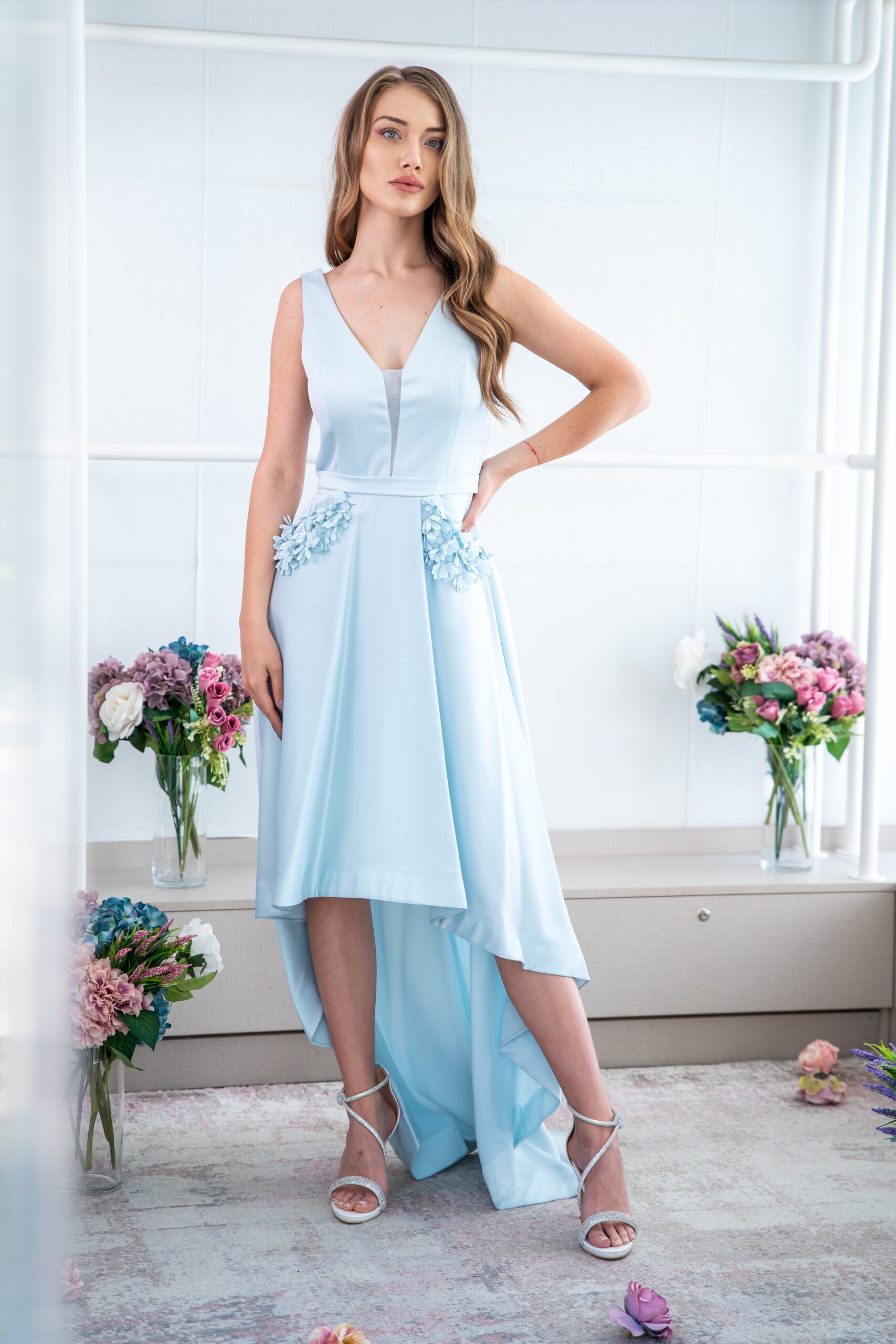 Ice Blue Petal Dress